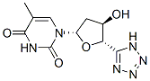 (2R-(2alpha,4beta,5alpha))-5-Methyl-1-(tetrahydro-4-hydroxy-5-(1H-tetr azol-5-yl)-2-furanyl)-2,4(1H,3H)-pyrimidinedione Structure