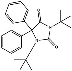 1,3-비스(1,1-디메틸에틸)-5,5-디페닐-2,4-이미다졸리딘디온 구조식 이미지
