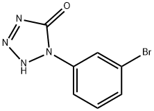 1-(3-BROMOPHENYL)-1,2-DIHYDRO-5H-TETRAZOL-5-ONE 구조식 이미지