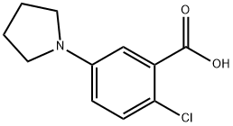 2-chloro-5-(1-pyrrolidinyl)benzoic acid Structure