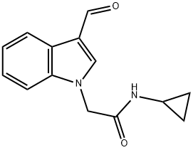 N-CYCLOPROPYL-2-(3-FORMYL-INDOL-1-YL)-ACETAMIDE Structure