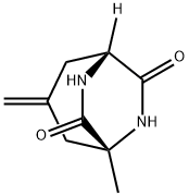 6,8-Diazabicyclo[3.2.2]nonane-7,9-dione,1-methyl-3-methylene-,(1R,5R)-(9CI) 구조식 이미지
