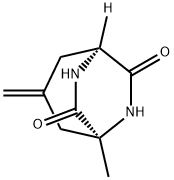 6,8-Diazabicyclo[3.2.2]nonane-7,9-dione,1-methyl-3-methylene-,(1S,5S)-(9CI) 구조식 이미지