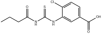 4-클로로-3-[[[(1-옥소부틸)아미노]티옥소메틸]아미노]-벤조산 구조식 이미지