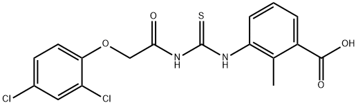 3-[[[[(2,4-디클로로페녹시)아세틸]아미노]티옥소메틸]아미노]-2-메틸-벤조산 구조식 이미지