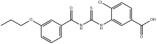 4-클로로-3-[[[(3-PROPOXYBENZOYL)아미노]티옥소메틸]아미노]-벤조산 구조식 이미지
