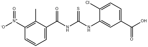 4-클로로-3-[[[(2-메틸-3-니트로벤졸)아미노]티옥소메틸]아미노]-벤조산 구조식 이미지