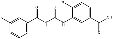 4-CHLORO-3-[[[(3-METHYLBENZOYL)AMINO]THIOXOMETHYL]AMINO]-BENZOIC ACID Structure