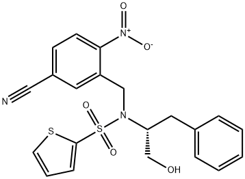 (R)-N-(5-Cyano-2-nitrobenzyl)-N-(1-hydroxy-3-phenylpropan-2-yl)thiophene-2-sulfonaMide Structure