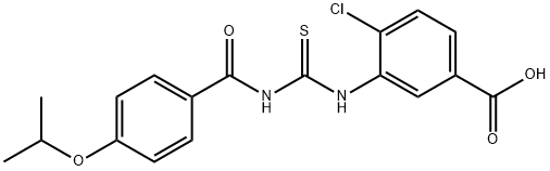 4-CHLORO-3-[[[[4-(1-METHYLETHOXY)BENZOYL]AMINO]THIOXOMETHYL]AMINO]-BENZOIC ACID Structure