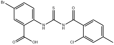 5-BROMO-2-[[[(2-CHLORO-4-METHYLBENZOYL)AMINO]THIOXOMETHYL]AMINO]-BENZOIC ACID Structure