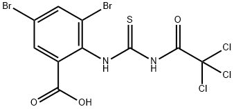 3,5-DIBROMO-2-[[THIOXO[(TRICHLOROACETYL)AMINO]METHYL]AMINO]-BENZOIC ACID Structure