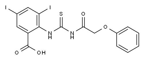 3,5-DIIODO-2-[[[(PHENOXYACETYL)AMINO]THIOXOMETHYL]AMINO]-BENZOIC ACID Structure