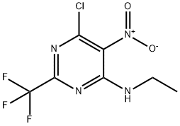 6-CHLORO-N-ETHYL-5-NITRO-2-(TRIFLUOROMETHYL)PYRIMIDIN-4-AMINE Structure