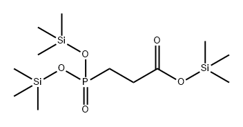 3-[Bis[(trimethylsilyl)oxy]phosphinyl]propionic acid trimethylsilyl ester Structure