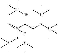 [2-[Bis(trimethylsilyl)amino]-1-[(trimethylsilyl)amino]ethyl]phosphonic acid bis(trimethylsilyl) ester Structure
