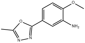 [2-METHOXY-5-(5-METHYL-1,3,4-OXADIAZOL-2-YL)PHENYL]AMINE 구조식 이미지