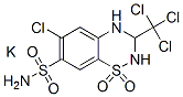 monopotassium 6-chloro-3,4-dihydro-3-(trichloromethyl)-2H-1,2,4-benzothiadiazine-7-sulphonamidate 1,1-dioxide 구조식 이미지