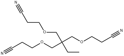 3,3'-[[2-[(2-Cyanoethoxy)methyl]-2-ethyl-1,3-propanediyl]bis(oxy)]bis[propanenitrile] 구조식 이미지