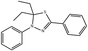 2,2-Diethyl-2,3-dihydro-3,5-diphenyl-1,3,4-thiadiazole Structure