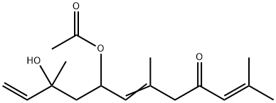 8-Acetoxy-10-hydroxy-2,6,10-trimethyl-2,6,11-dodecatrien-4-one 구조식 이미지