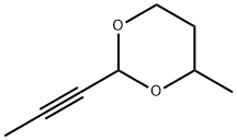 1,3-Dioxane, 4-methyl-2-(1-propynyl)- (9CI) Structure