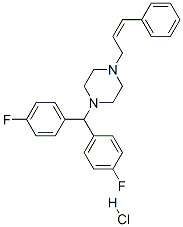 (Z)-1-[bis(4-fluorophenyl)methyl]-4-(cinnamyl)piperazine hydrochloride 구조식 이미지