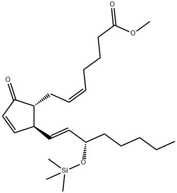 (5Z,13E,15S)-15-[(Trimethylsilyl)oxy]-9-oxo-5,10,13-prostatrien-1-oic acid methyl ester 구조식 이미지