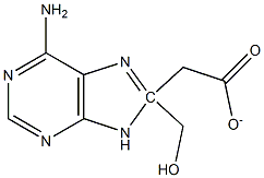 1H-Purine-8-methanol, 6-amino-, acetate (ester) Structure