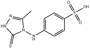 N-(1,5-dihydro-3-methyl-5-thioxo-4H-1,2,4-triazol-4-yl)sulphanilic acid 구조식 이미지