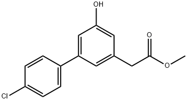 4'-Chloro-5-hydroxy-(1,1'-biphenyl)-3-acetic acid methyl ester Structure