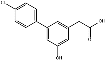 4'-Chloro-5-hydroxy-3-biphenylacetic acid Structure