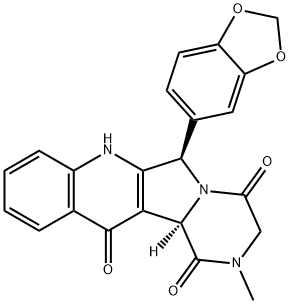 (6R,12bR)-6-(1,3-Benzodioxol-5-yl)-2,3,7,12b-tetrahydro-2-Methyl-pyrazino[1',2':1,5]pyrrolo[3,4-b]quinoline-1,4,12(6H)-trione Structure