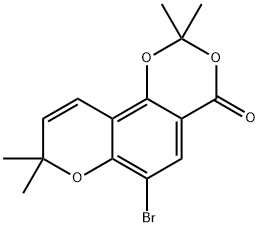 10-BROMO-2,2,6,6-TETRAMETHYL-2H-1,5,7-TRIOXA-PHENANTHREN-8-ONE Structure