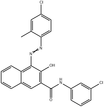 4-[(4-chloro-2-methylphenyl)azo]-N-(3-chlorophenyl)-3-hydroxynaphthalene-2-carboxamide 구조식 이미지