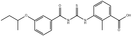 2-METHYL-3-[[[[3-(1-METHYLPROPOXY)BENZOYL]AMINO]THIOXOMETHYL]AMINO]-BENZOIC ACID 구조식 이미지