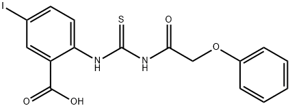5-IODO-2-[[[(PHENOXYACETYL)AMINO]THIOXOMETHYL]AMINO]-BENZOIC ACID Structure