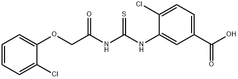 4-CHLORO-3-[[[[(2-CHLOROPHENOXY)ACETYL]AMINO]THIOXOMETHYL]AMINO]-BENZOIC ACID Structure