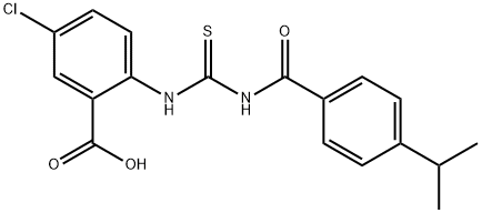 5-CHLORO-2-[[[[4-(1-METHYLETHYL)BENZOYL]AMINO]THIOXOMETHYL]AMINO]-BENZOIC ACID Structure