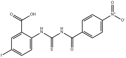 5-IODO-2-[[[(4-NITROBENZOYL)AMINO]THIOXOMETHYL]AMINO]-BENZOIC ACID Structure