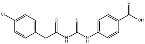 4-[[[[(4-CHLOROPHENYL)ACETYL]AMINO]THIOXOMETHYL]AMINO]-BENZOIC ACID Structure