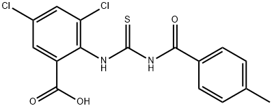 3,5-디클로로-2-[[[(4-메틸벤젠)아미노]티옥소메틸]아미노]-벤조산 구조식 이미지