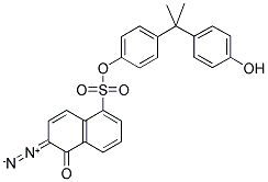 MONOESTER OF 2-DIAZO-1-NAPHTHOL-5-SULFONIC ACID WITH BISPHENOL A Structure