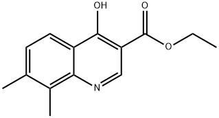 4-히드록시-7,8-디메틸-퀴놀린-3-카르복실산에틸에스테르 구조식 이미지