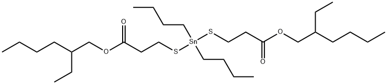 2-ethylhexyl 5,5-dibutyl-12-ethyl-9-oxo-10-oxa-4,6-dithia-5-stannahexadecanoate  구조식 이미지