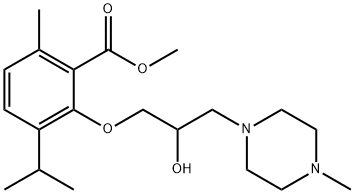 3-[2-히드록시-3-(4-메틸-1-피페라지닐)프로폭시]-p-시멘-2-카르복실산메틸에스테르 구조식 이미지
