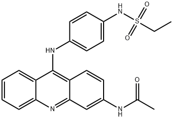 N-[4-[(3-아세틸아미노-9-아크리디닐)아미노]페닐]에탄술폰아미드 구조식 이미지