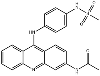 N-[4-(3-Acetylamino-9-acridinylamino)phenyl]methanesulfonamide Structure