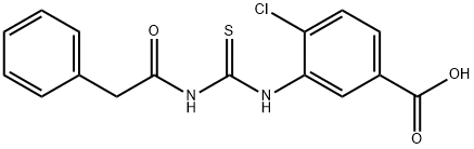 4-CHLORO-3-[[[(PHENYLACETYL)AMINO]THIOXOMETHYL]AMINO]-BENZOIC ACID Structure