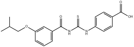 4-[[[[3-(2-METHYLPROPOXY)BENZOYL]AMINO]THIOXOMETHYL]AMINO]-BENZOIC ACID Structure